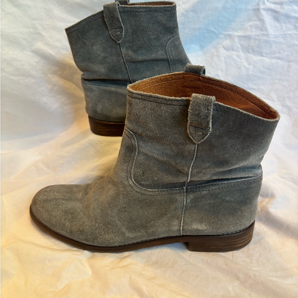 Madewell Otis Women's Pull On Boots Size 10 Gray Suede Ankle Boots